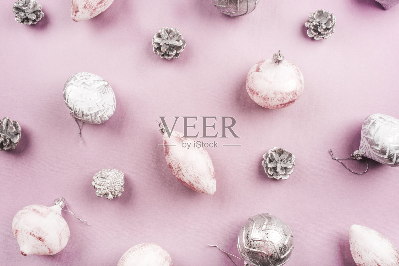 圣诞背景与圣诞装饰。照片摄影图片