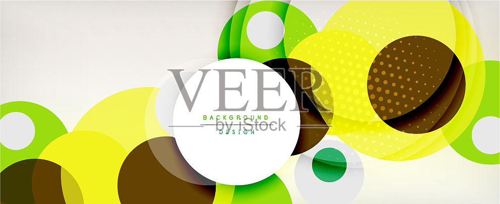 时尚简约圆抽象背景动态插画图片素材