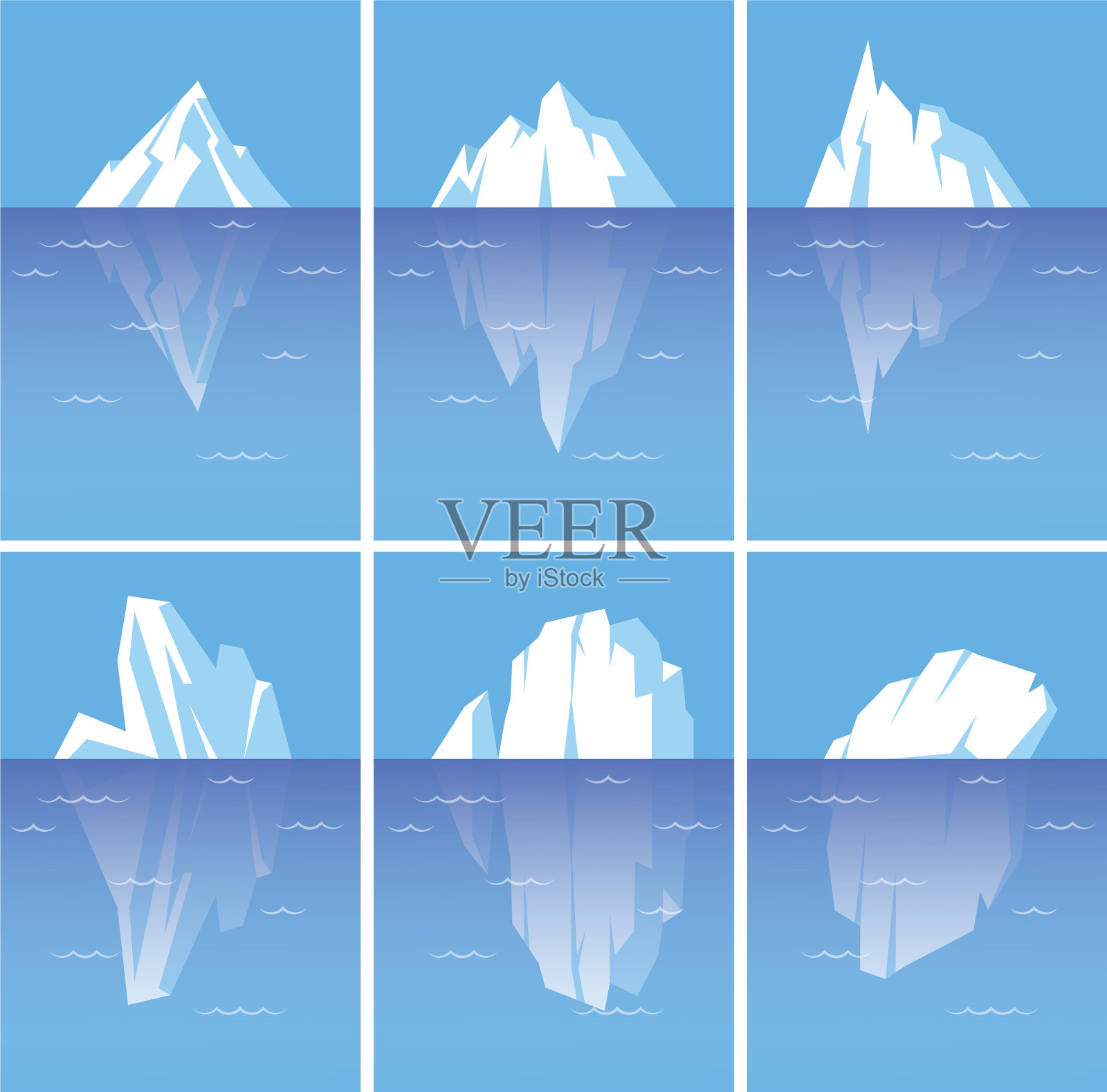 使冰山有水下部分图标素材