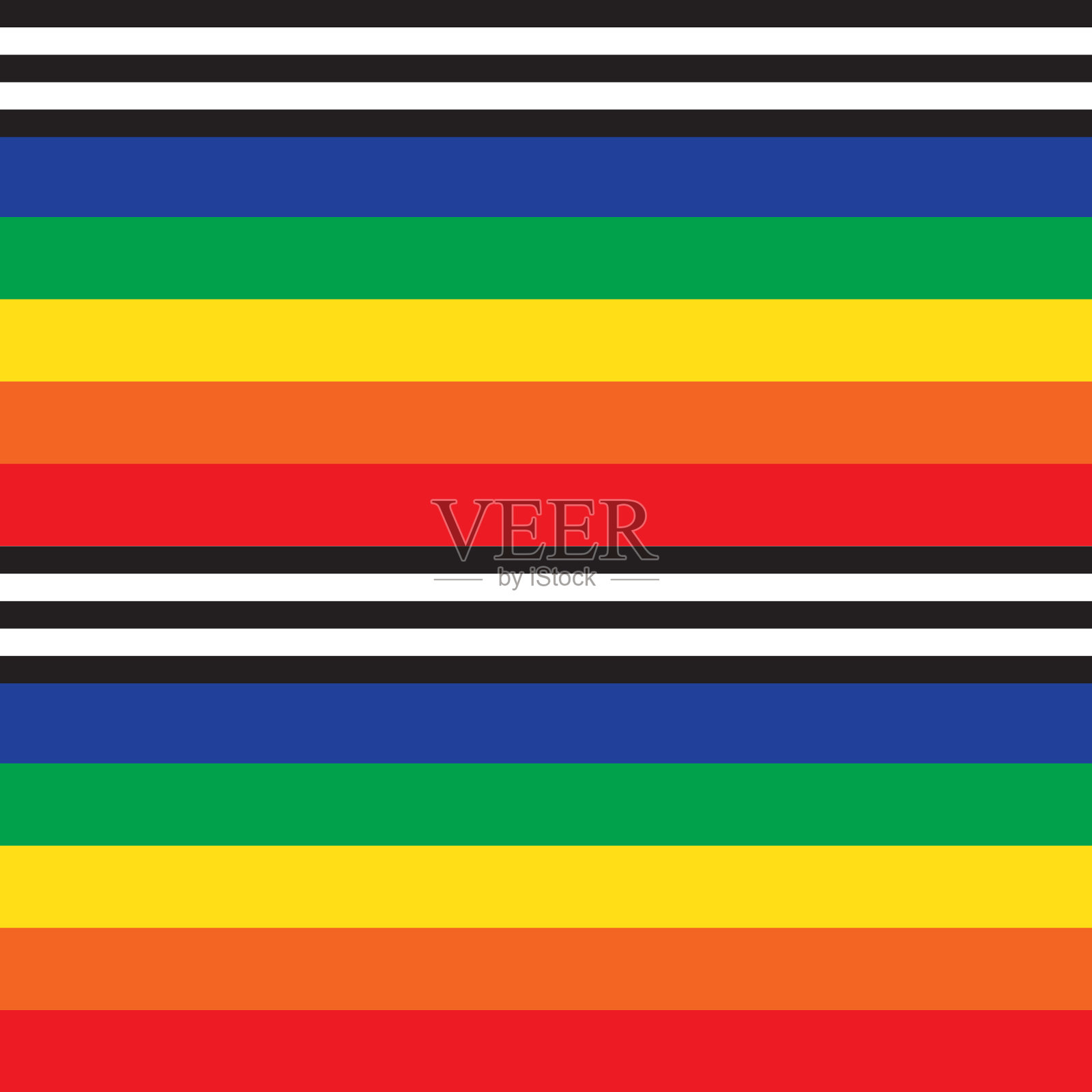 彩虹条纹无缝图案背景中插画图片素材