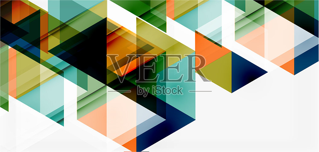 几何抽象背景马赛克三角形和插画图片素材