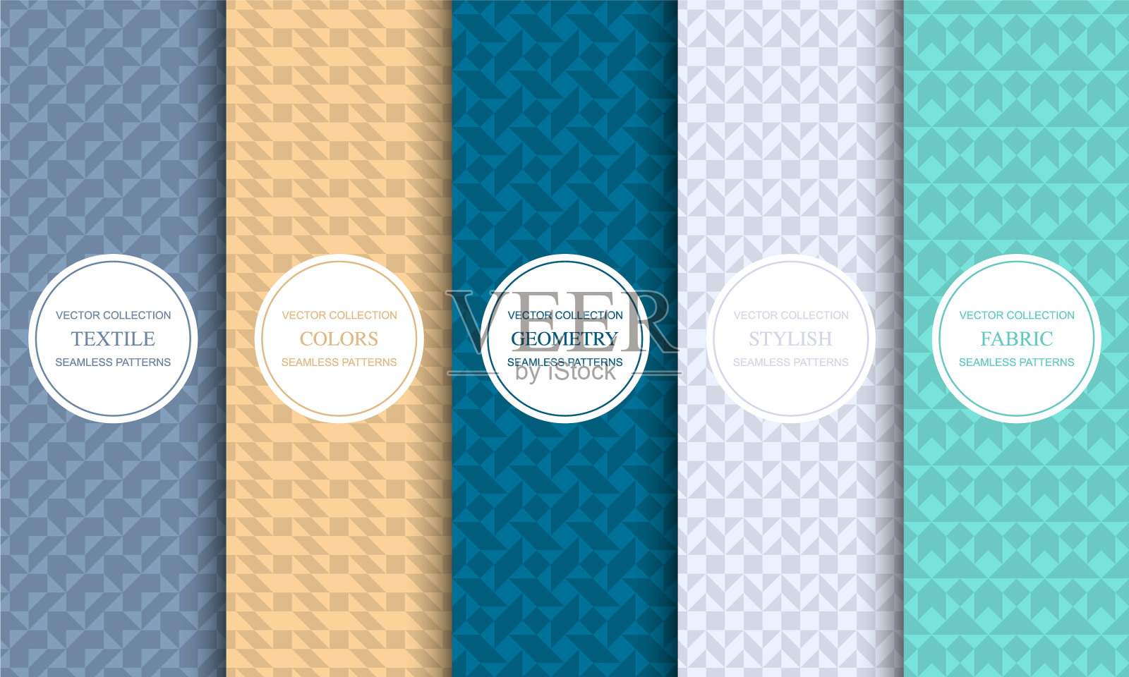 设置无缝彩色图案插画图片素材