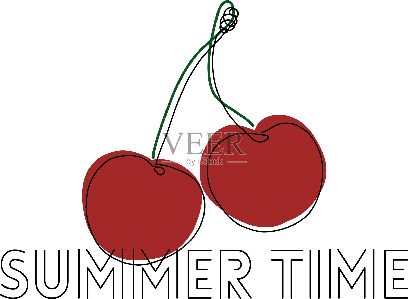 夏天的时间设计元素图片