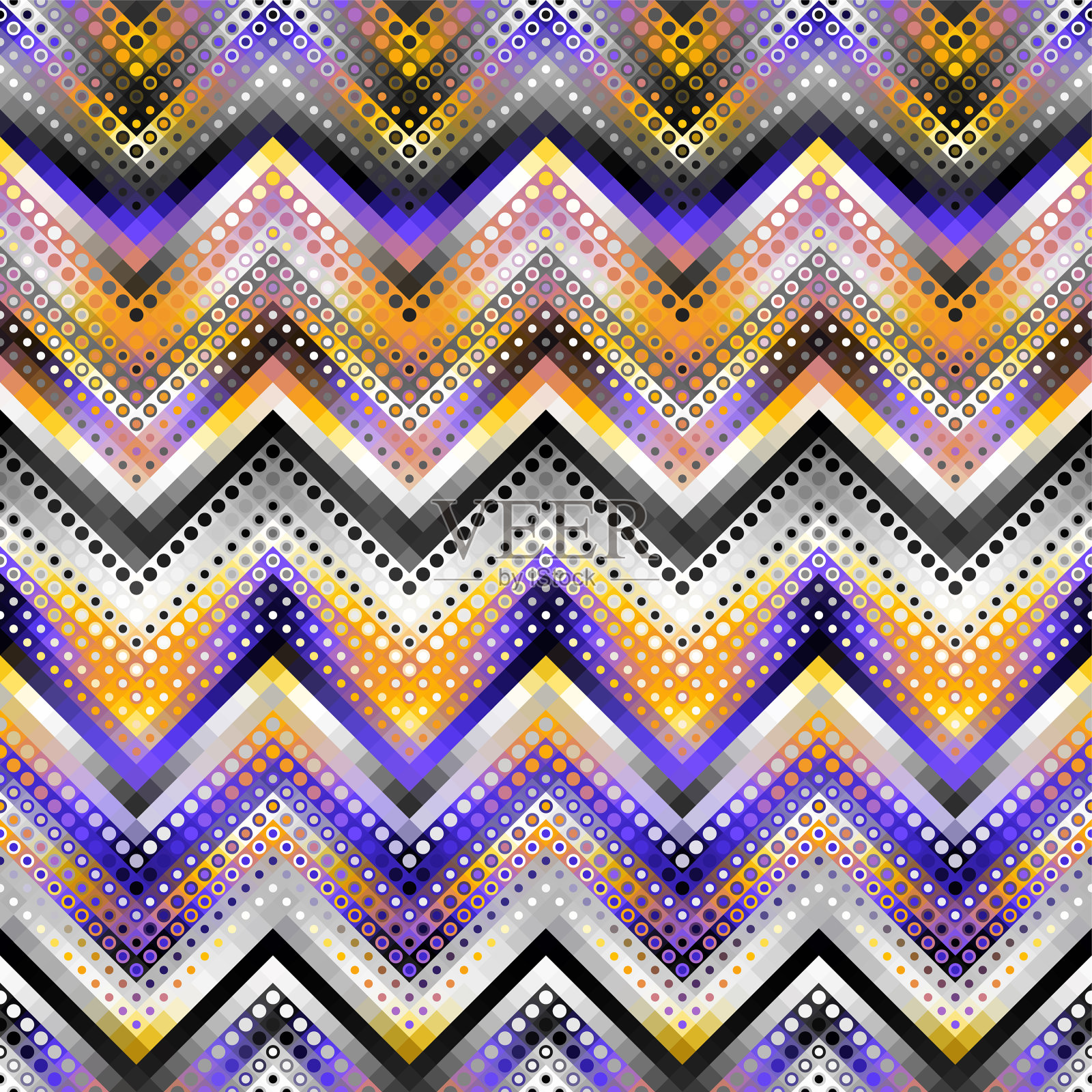 几何抽象图案在低聚风格插画图片素材