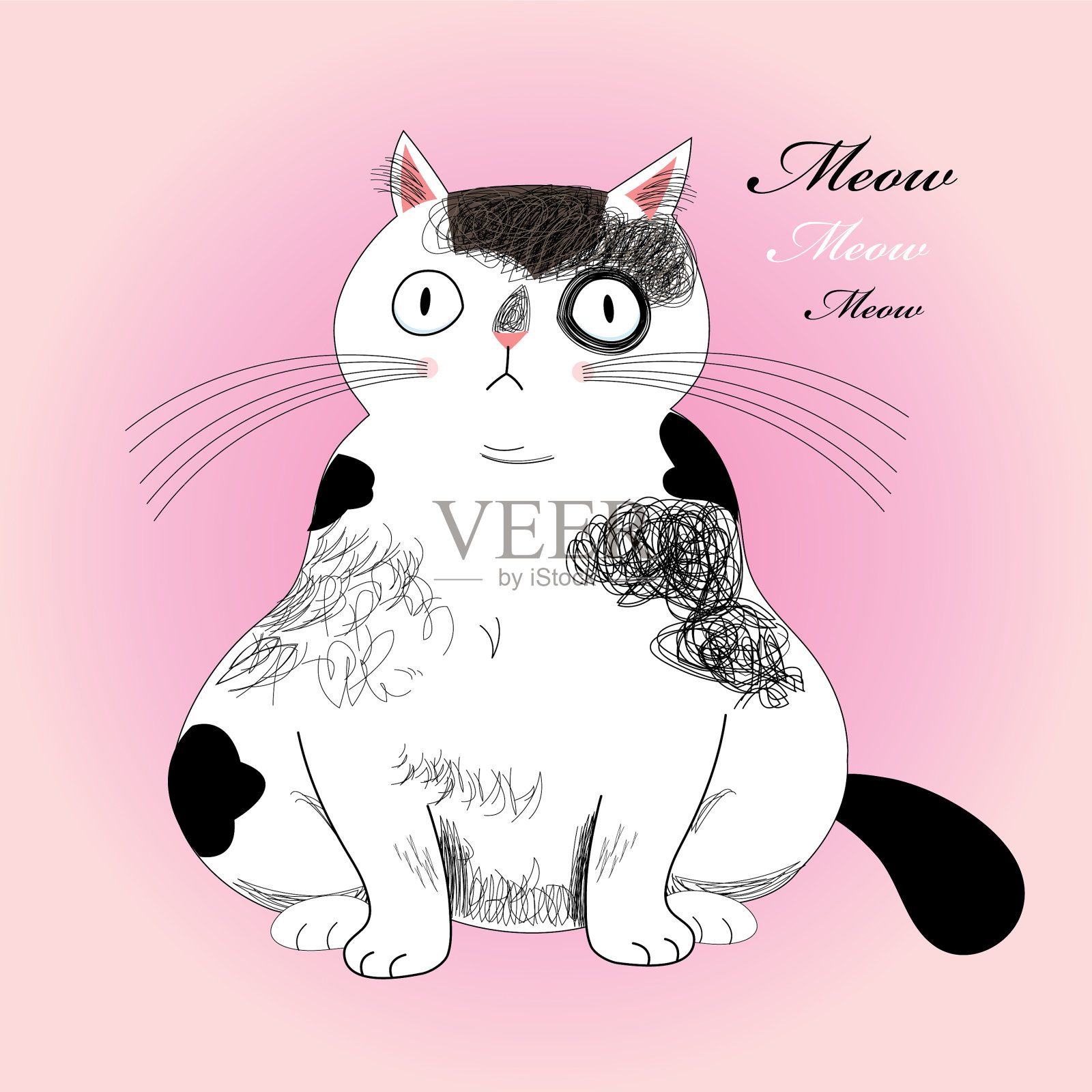 有趣的猫插画图片素材