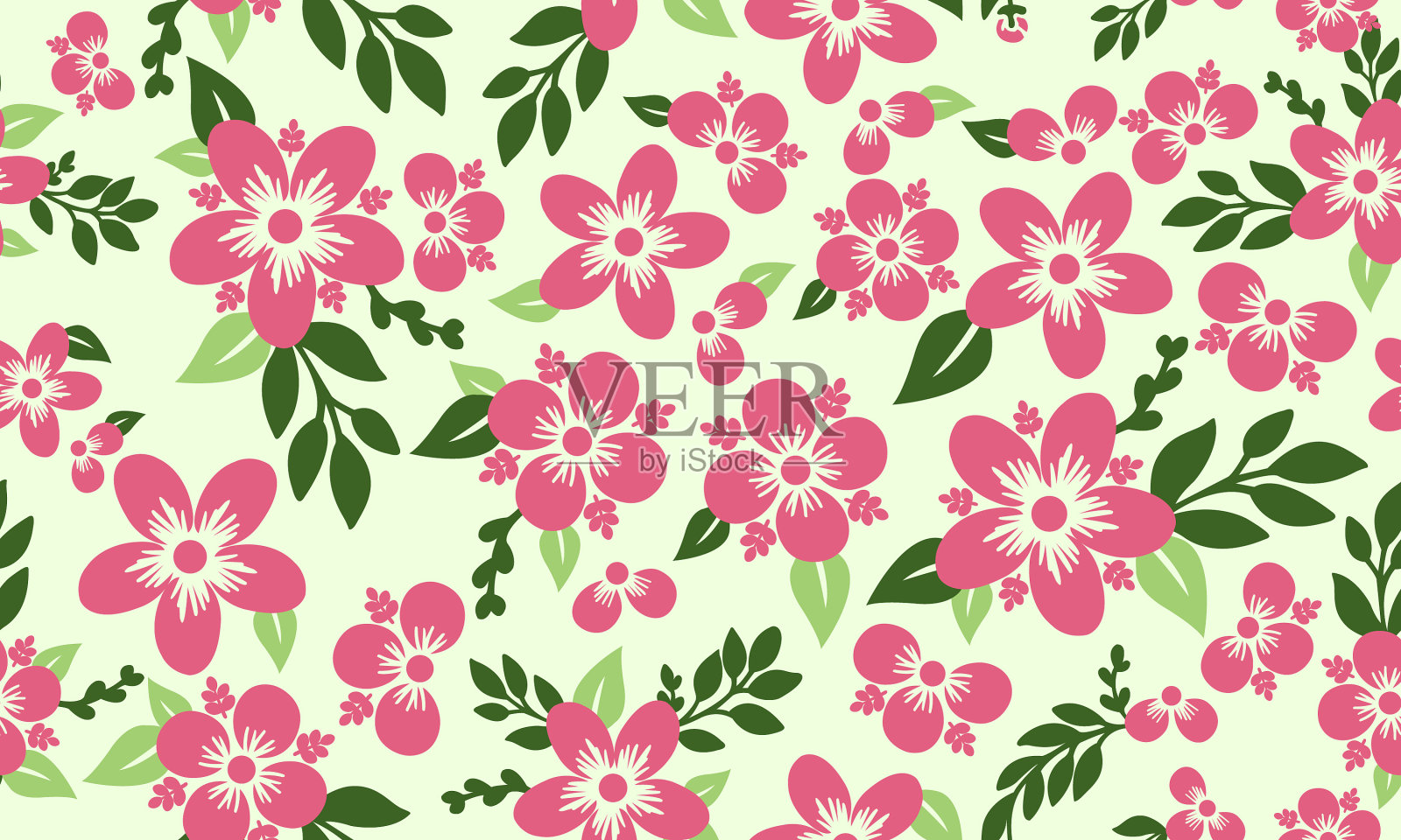 花型背景的情人插画图片素材