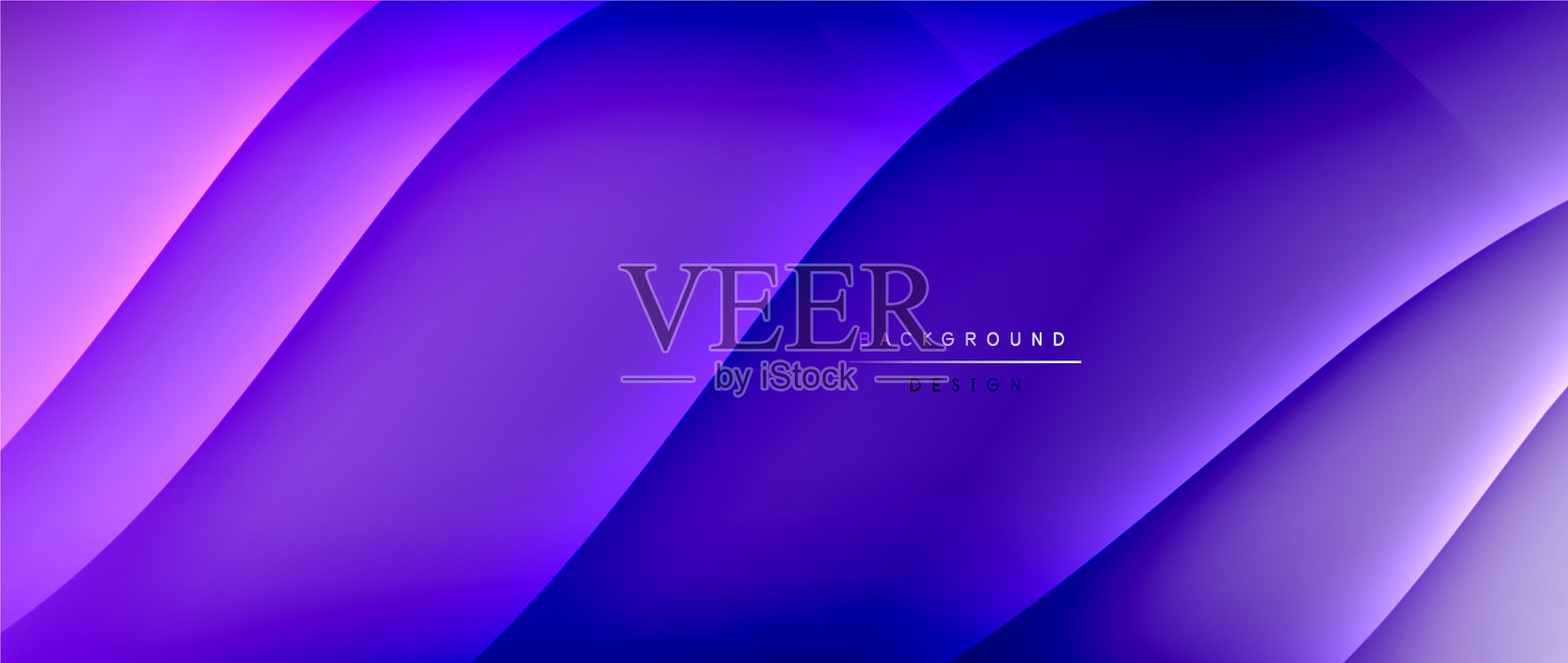 流体梯度波与阴影线和发光插画图片素材