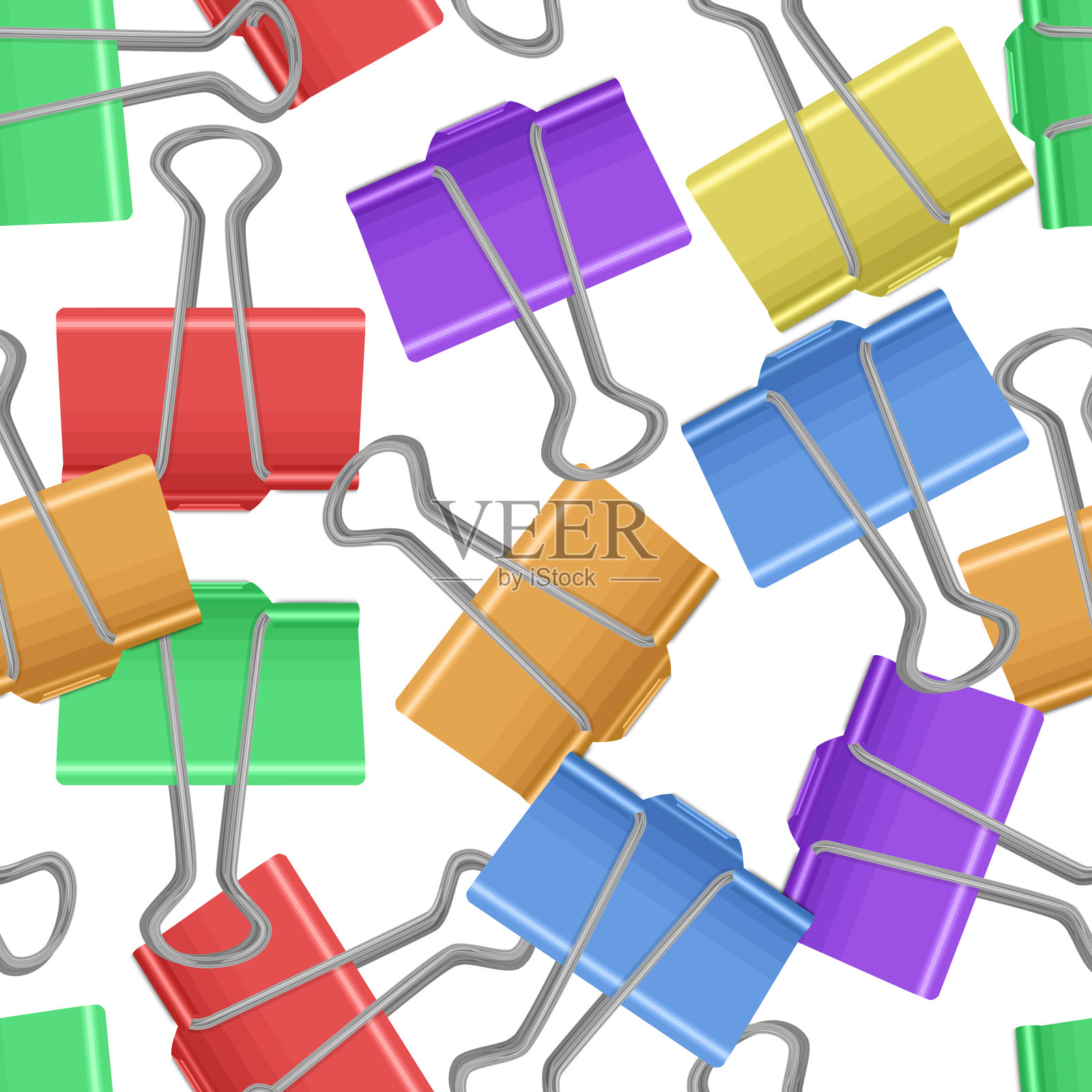 无缝无尽的图案，色彩斑斓插画图片素材