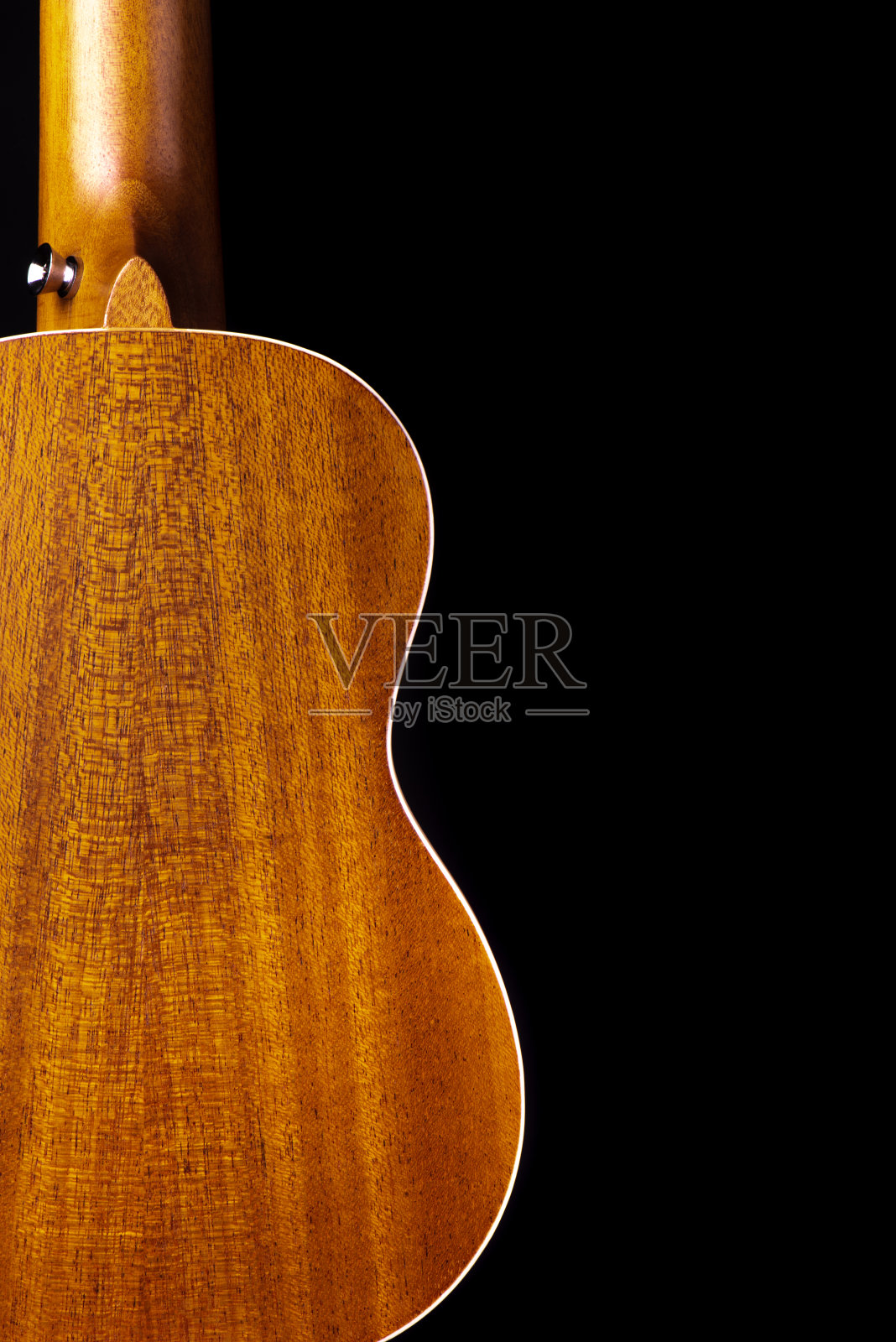 棕色吉他尤克里里后视剪影近照片摄影图片