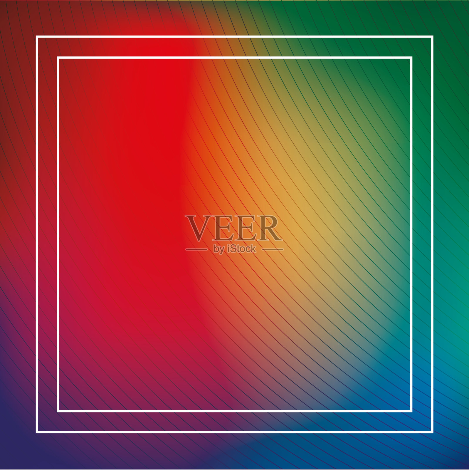 彩色渐变背景与框架插画图片素材