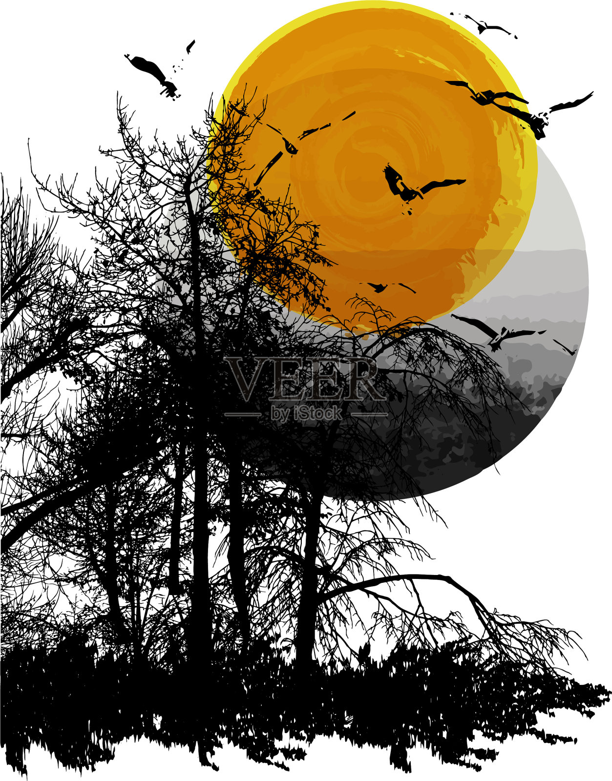 自然背景t形图形设计插画图片素材