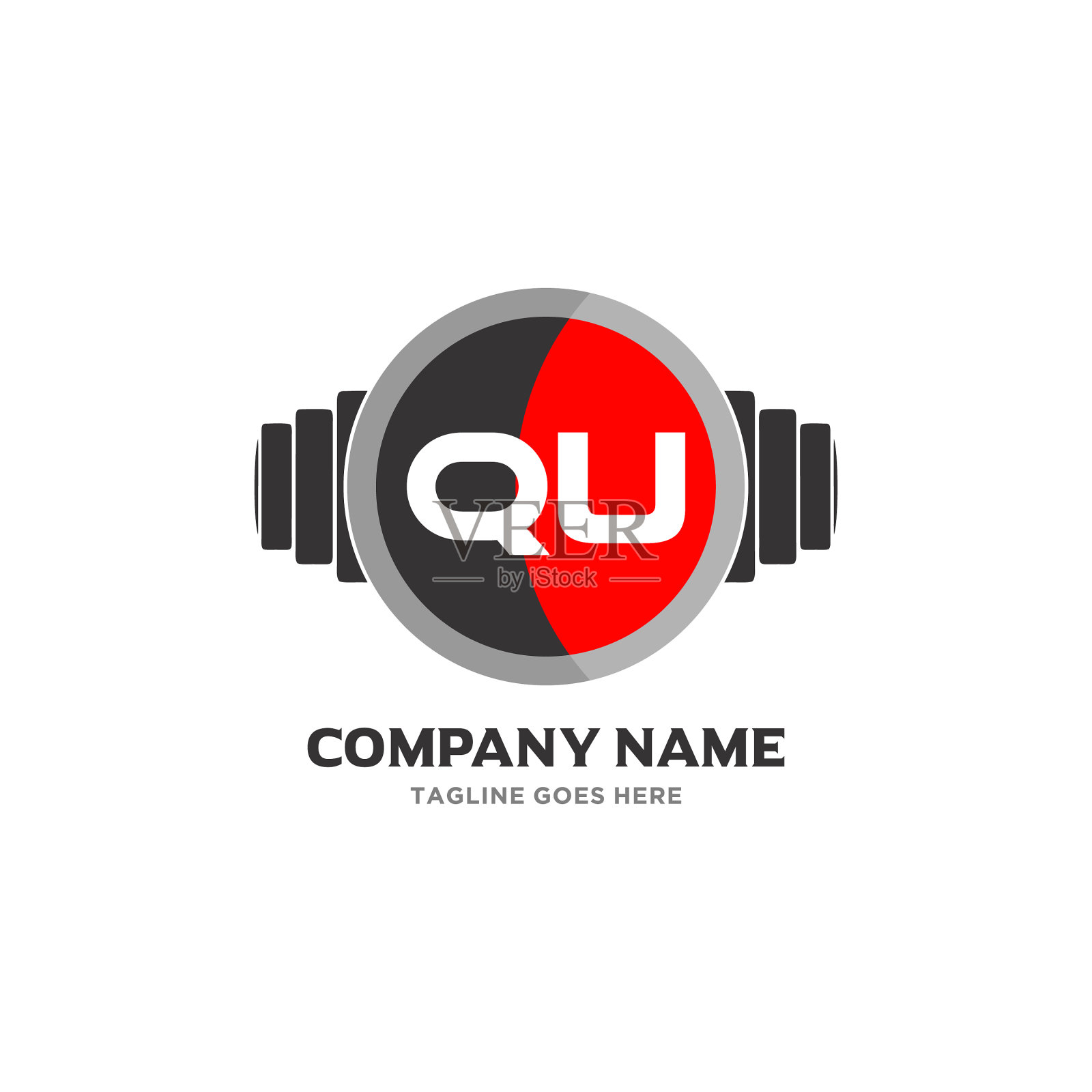 曲字母标志设计健身和音乐图标插画图片素材