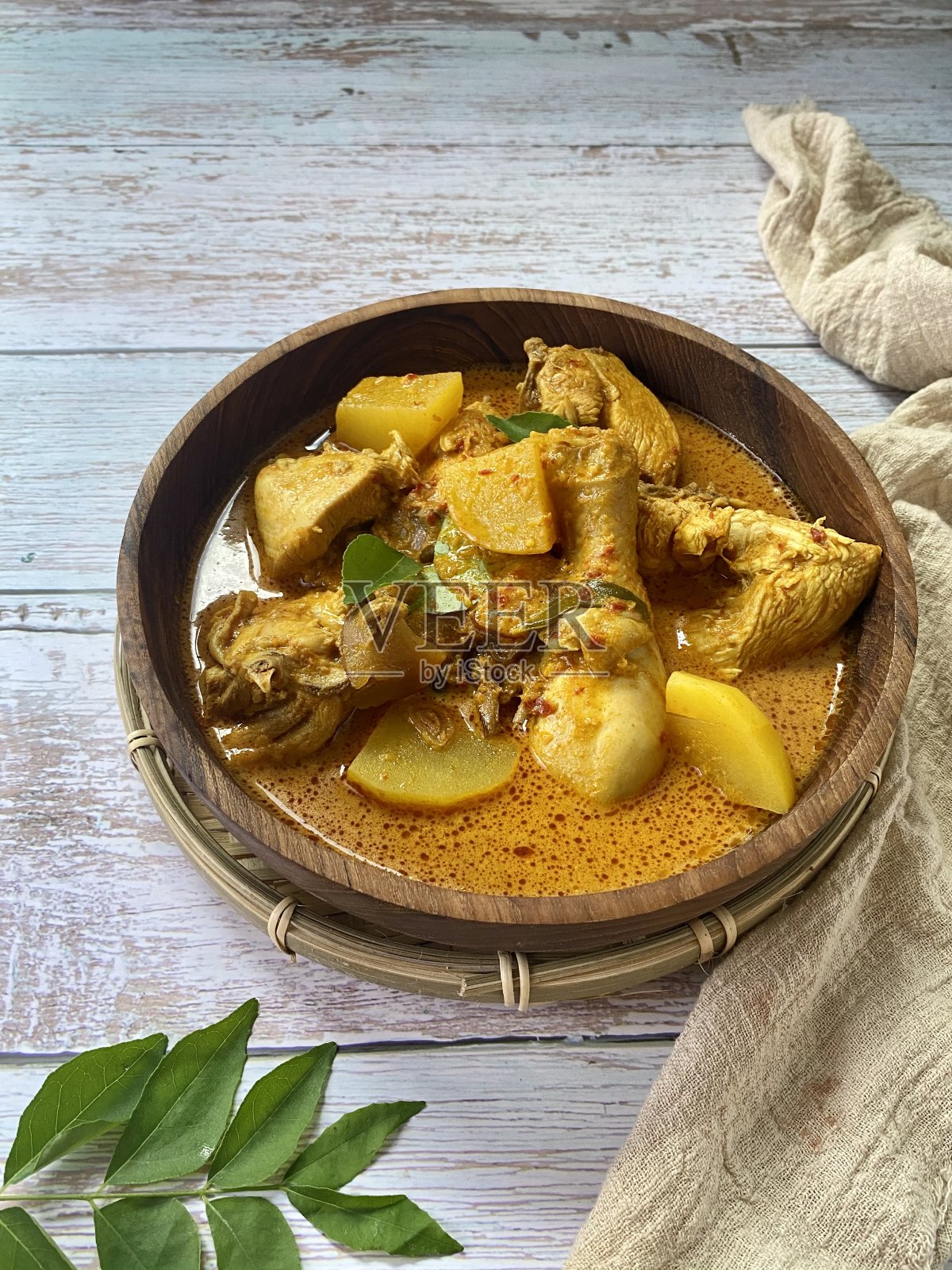 咖喱鸡照片摄影图片