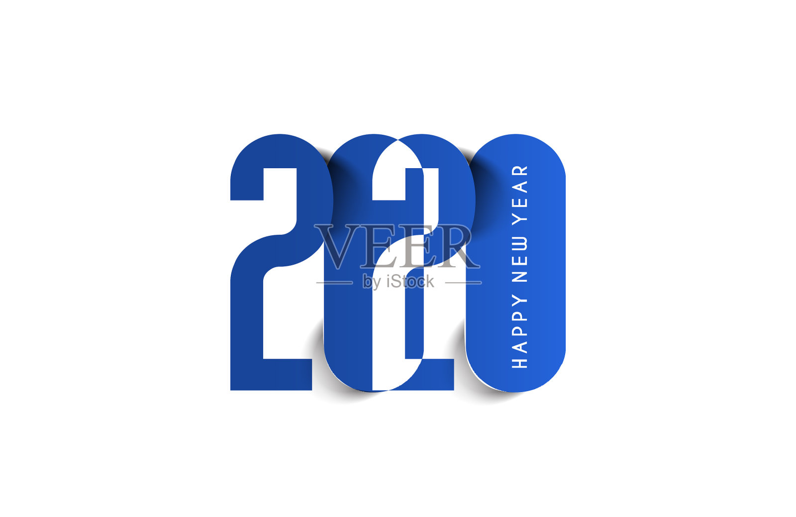 新年快乐2020文字排版设计模式插画图片素材