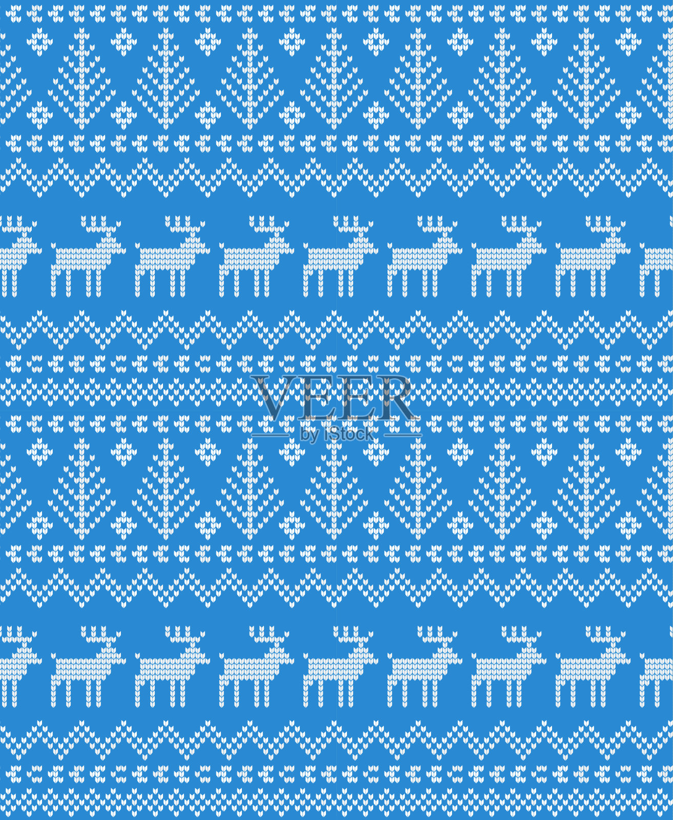 挪威风格的针织圣诞和新年图案，插画插画图片素材