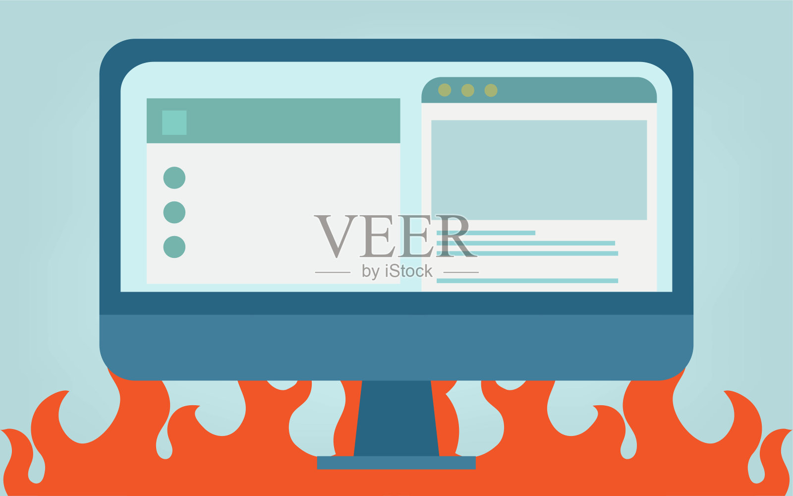 图片说明网络上的烦恼如诽谤和焚烧插画图片素材