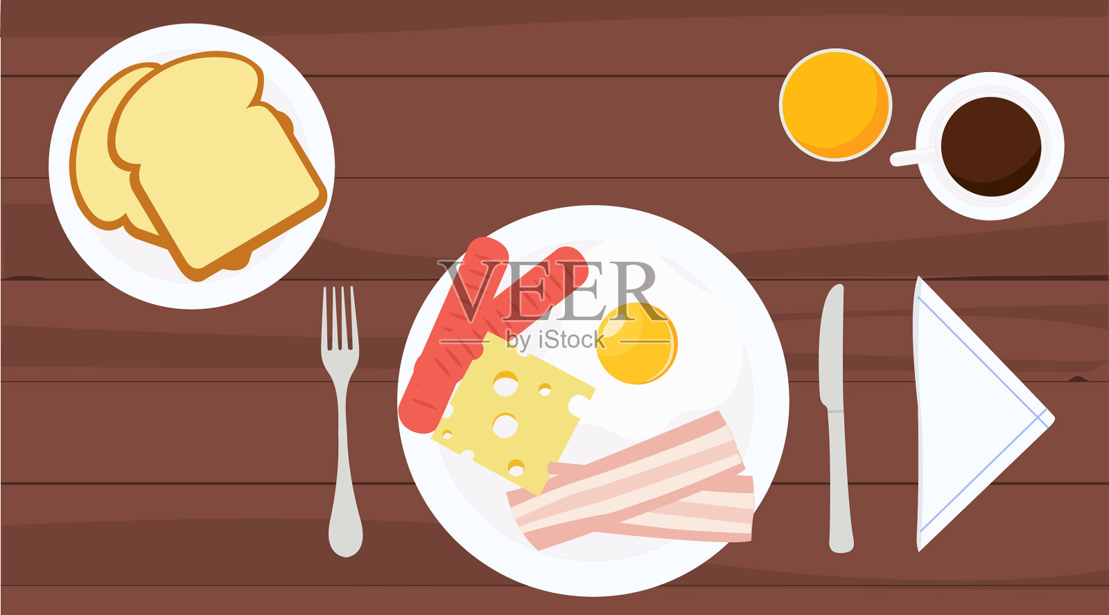 孤立的早餐插画图片素材