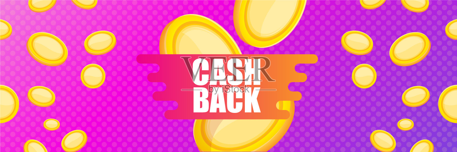 现金返还图标孤立在现代紫罗兰插画图片素材