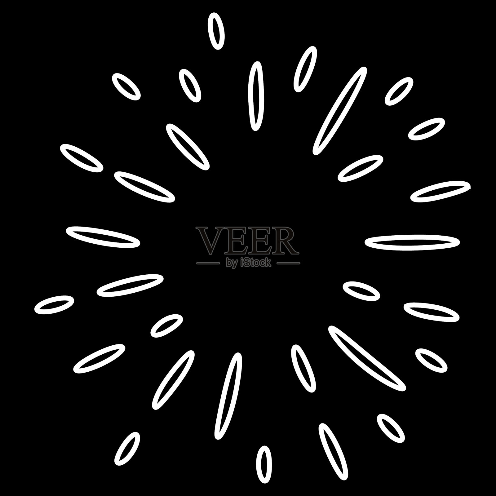 涂鸦设计元素星爆手绘插画图片素材