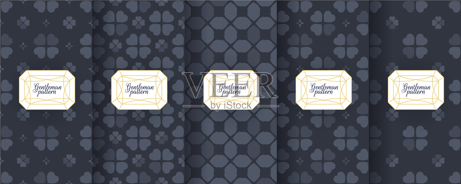 设置黑暗的复古无缝背景插画图片素材