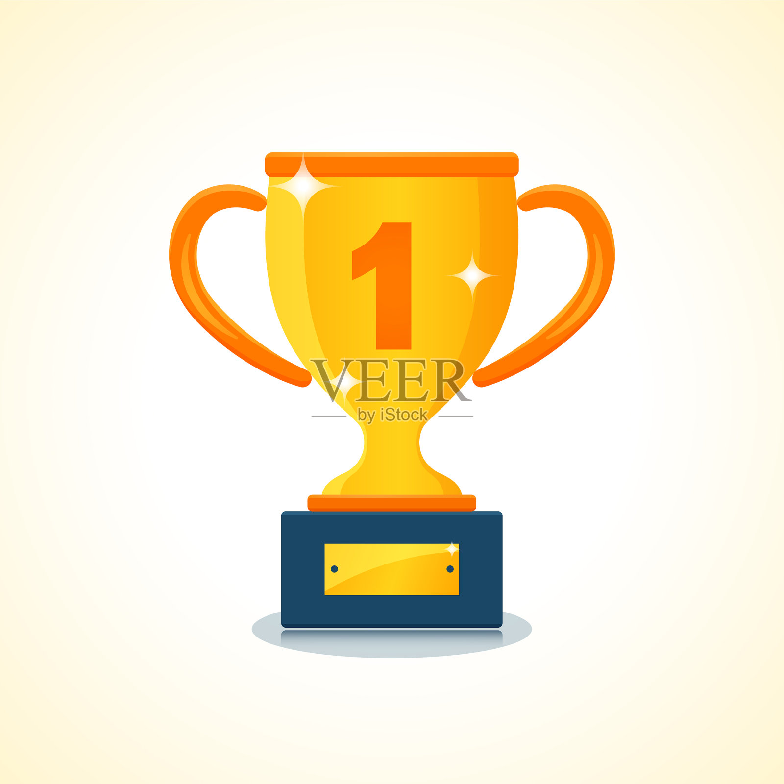 胜利杯奖杯标志插画图片素材