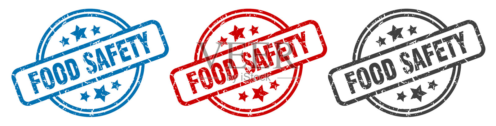 食品安全邮票食品安全轮隔离标志插画图片素材