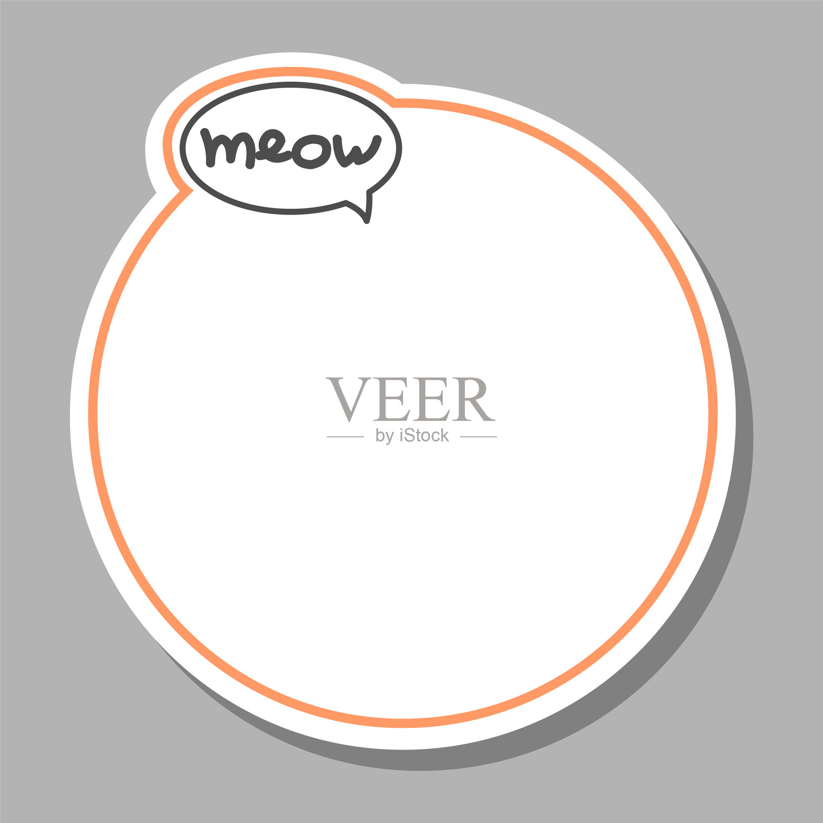 框架用云说话气泡语音为图片插画图片素材