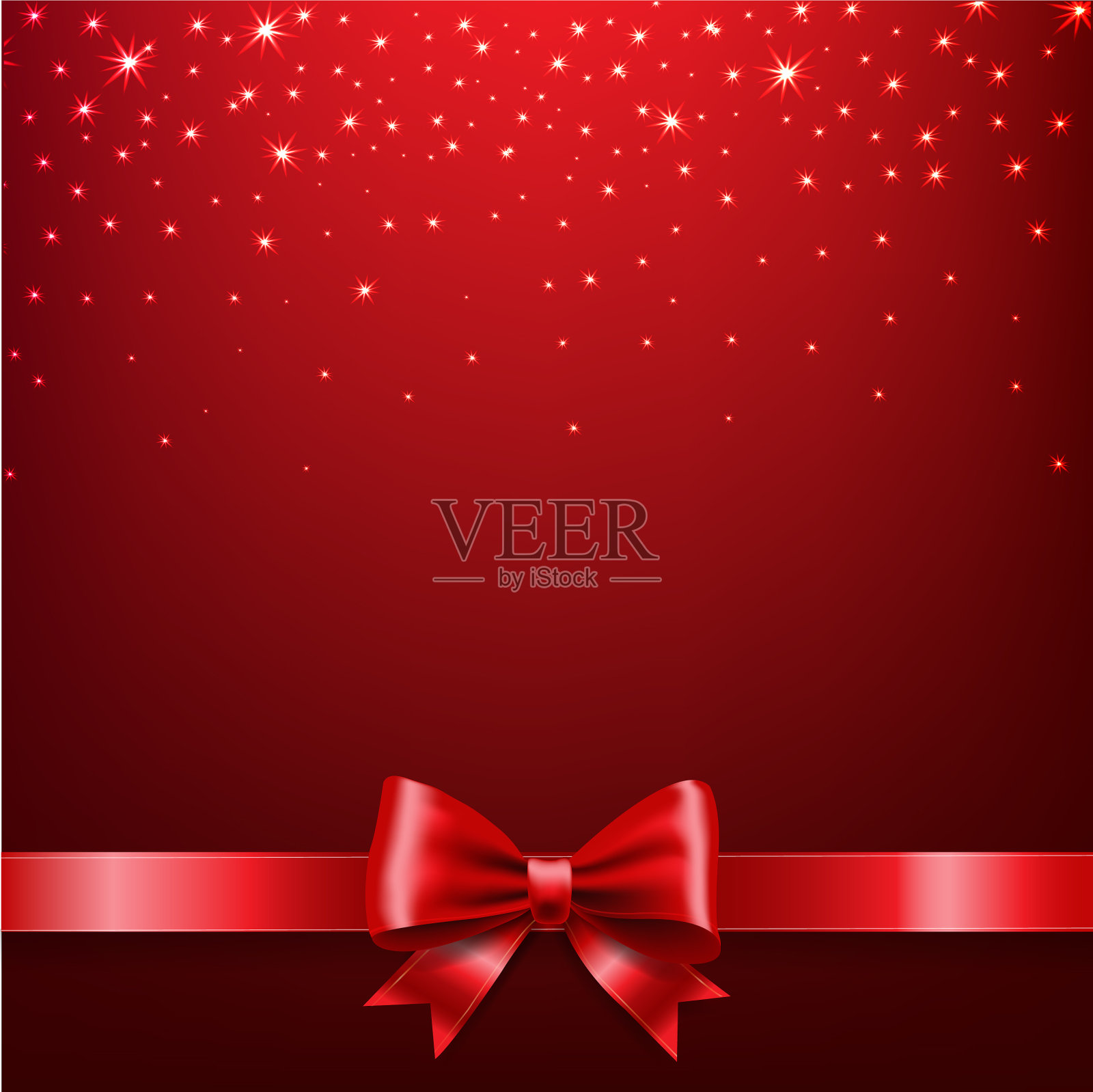 金星孤立红弓背景插画图片素材