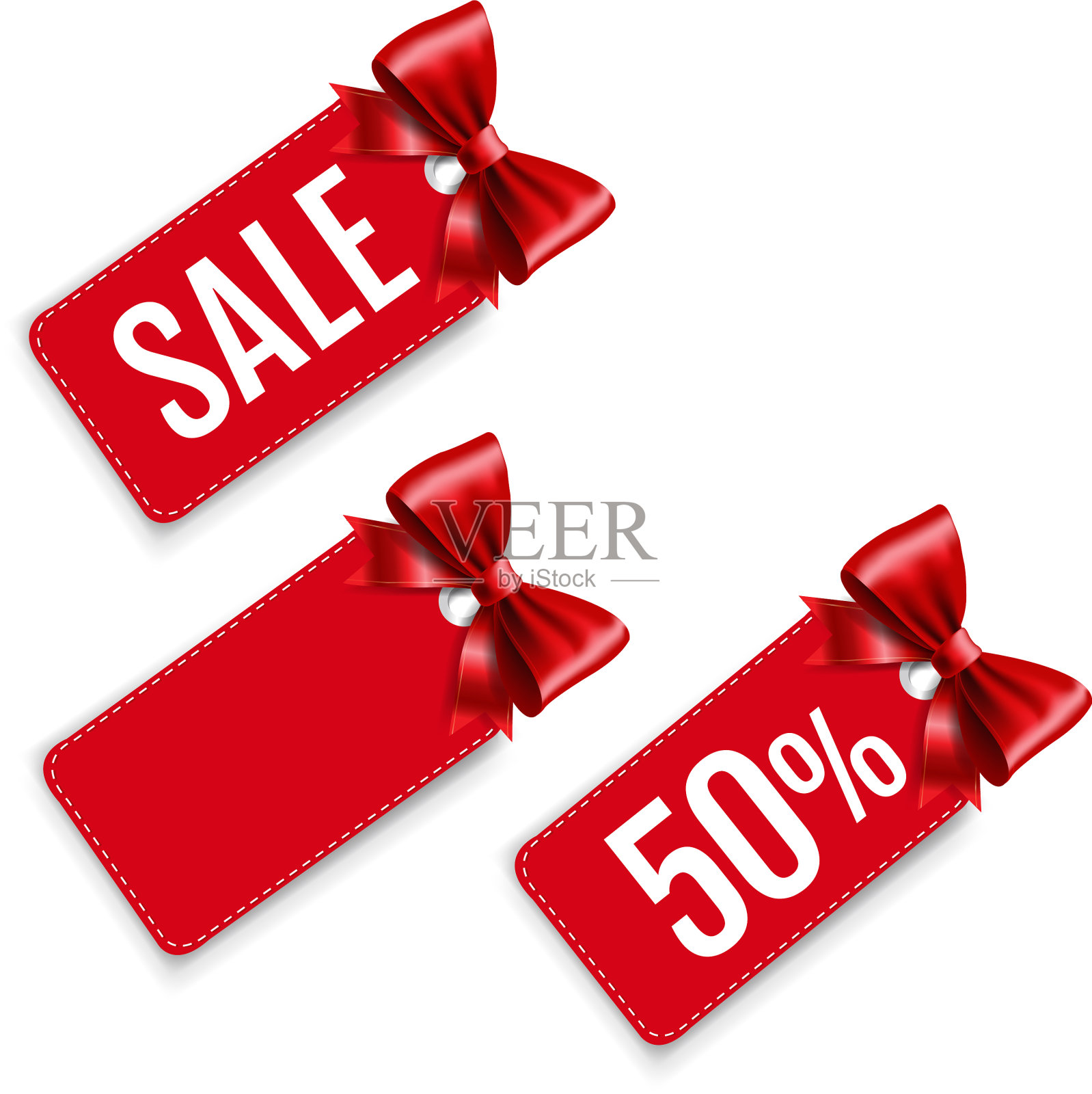 价格标签设置孤立的白色背景设计元素图片