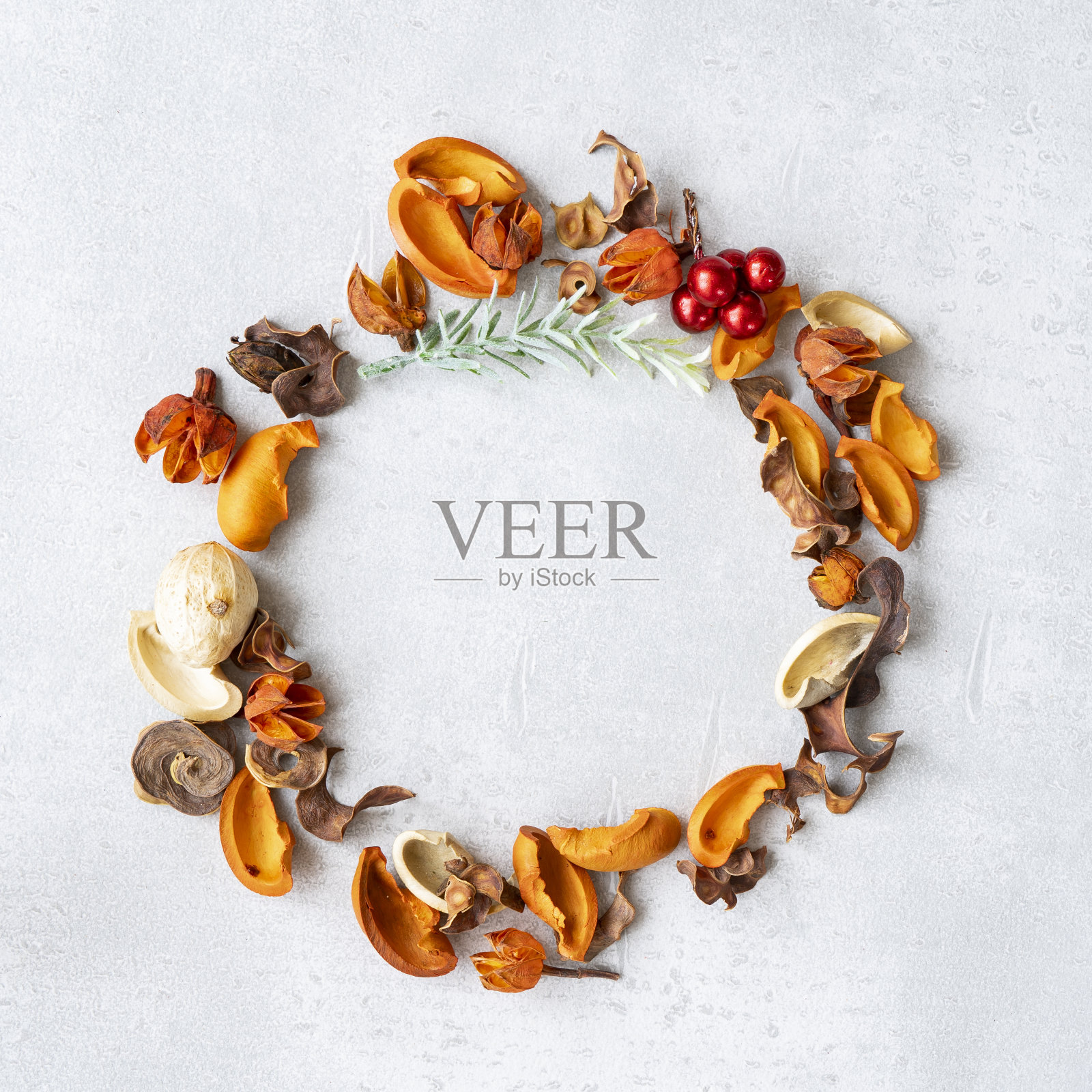 由干花组成的空间照片摄影图片