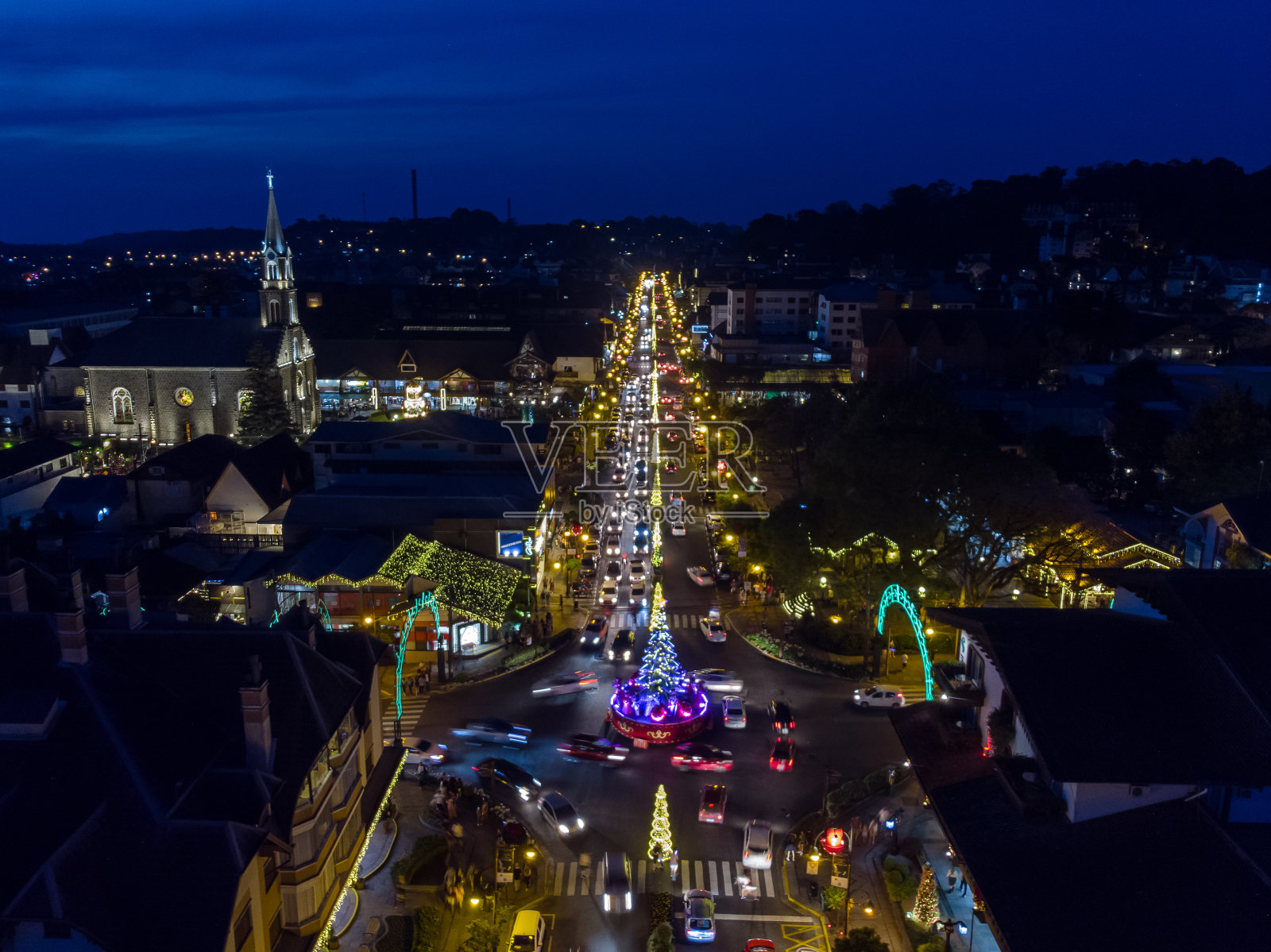 格拉马多城鸟瞰图照片摄影图片