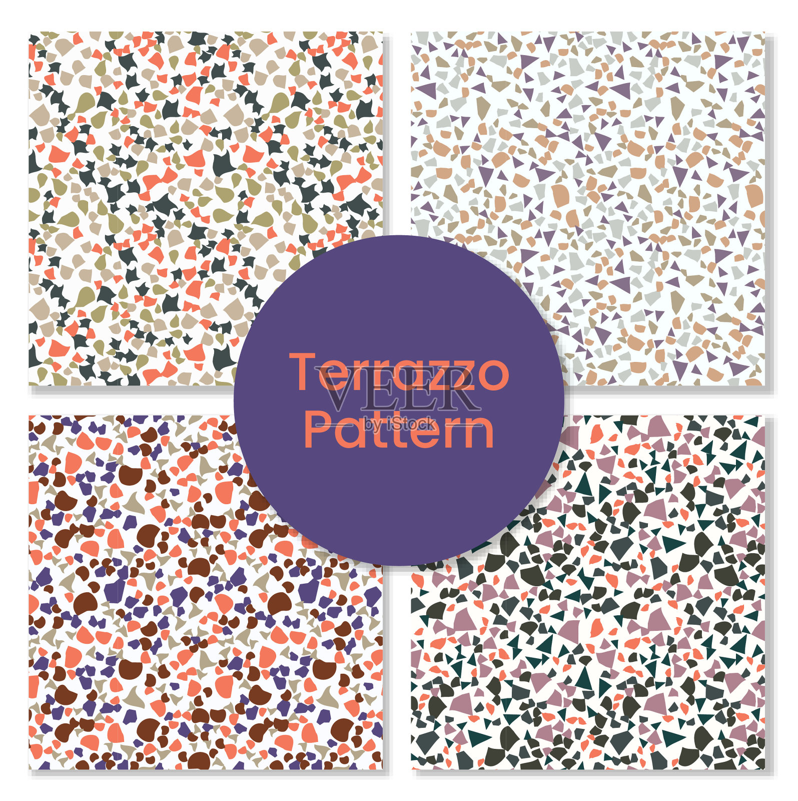 抽象无缝模式收集。插画图片素材