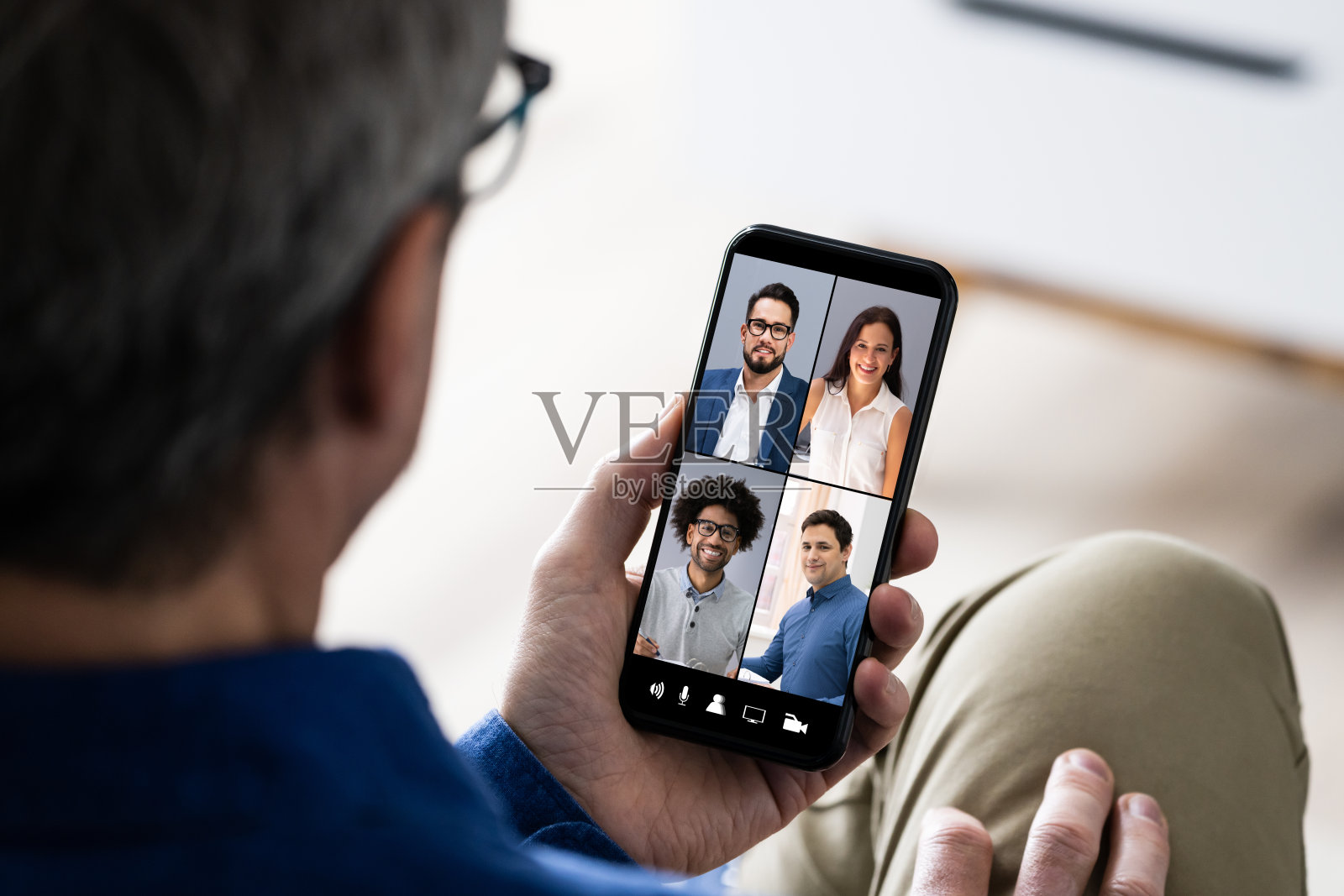 视频会议培训电子学习视频聊天照片摄影图片