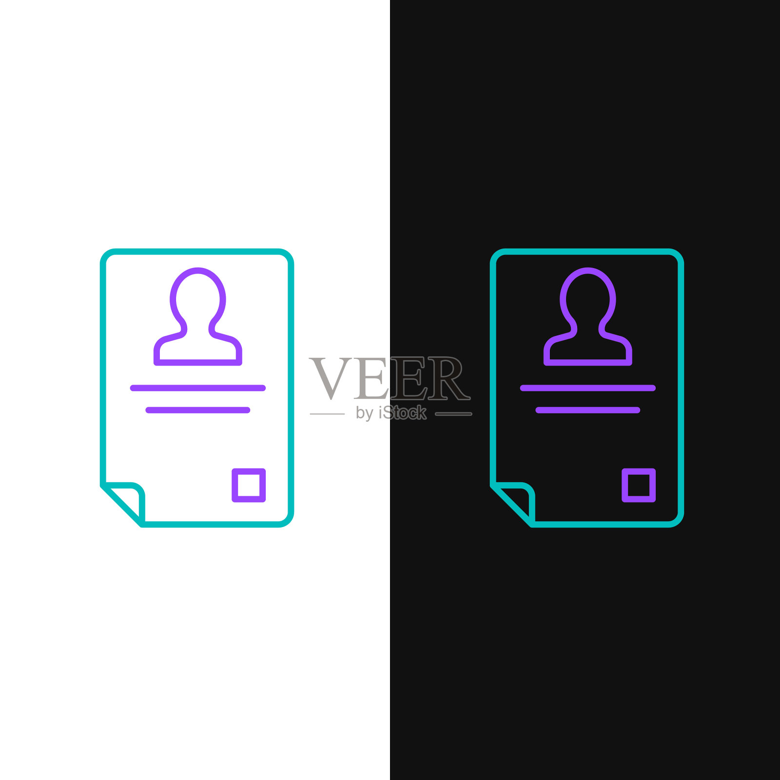 线识别徽章图标隔离在白色图标素材