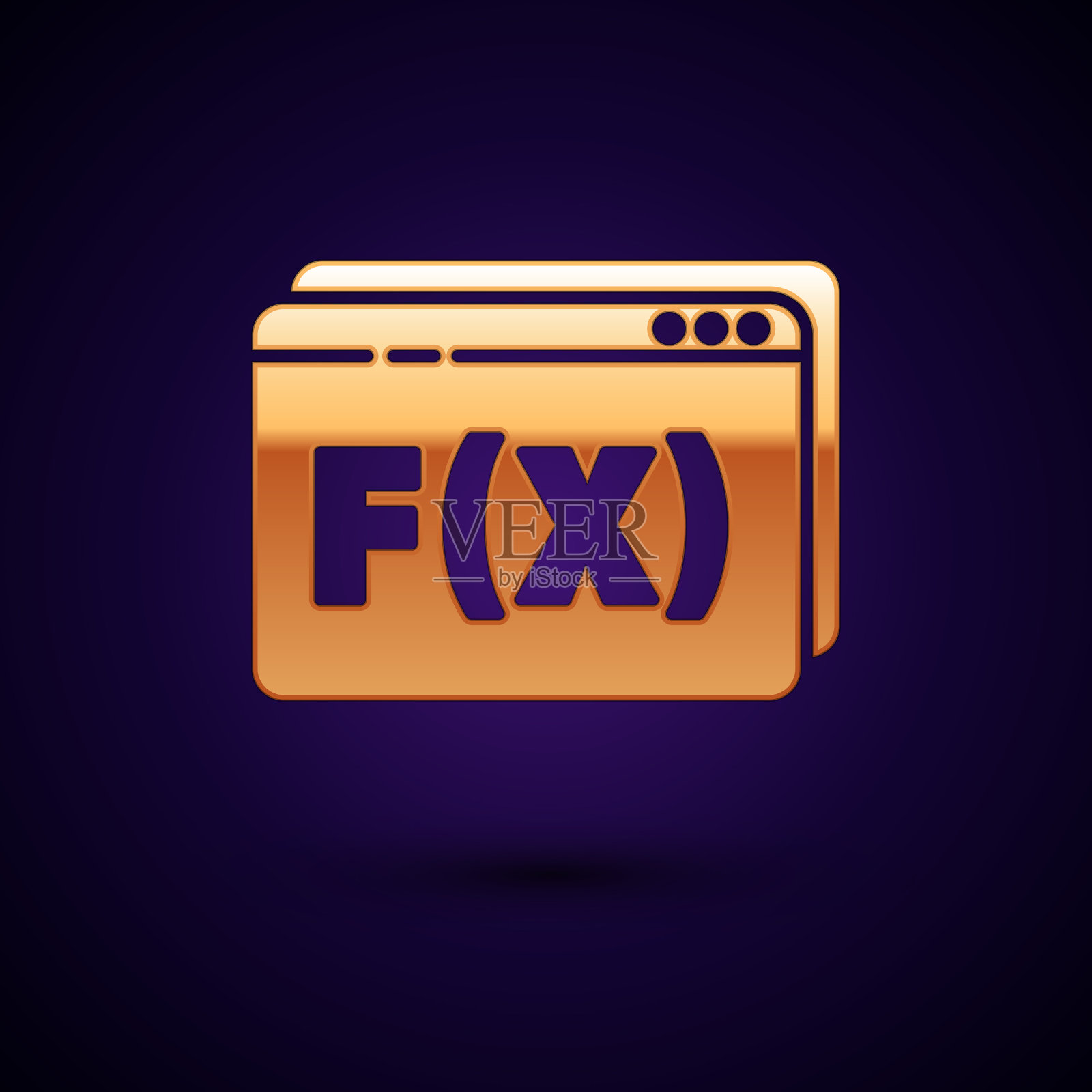 金函数数学符号图标孤立上插画图片素材