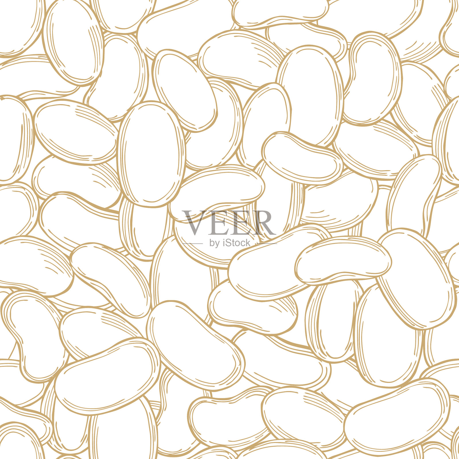 手绘薯片无缝图案插画图片素材