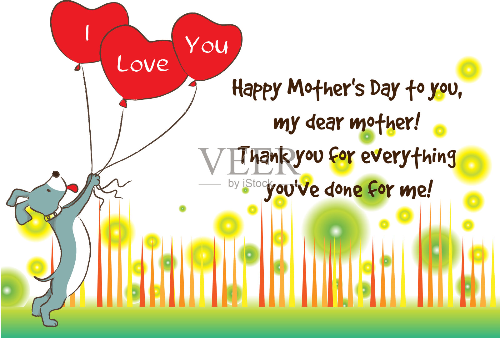 矢量卡通儿童贺卡设计模板素材