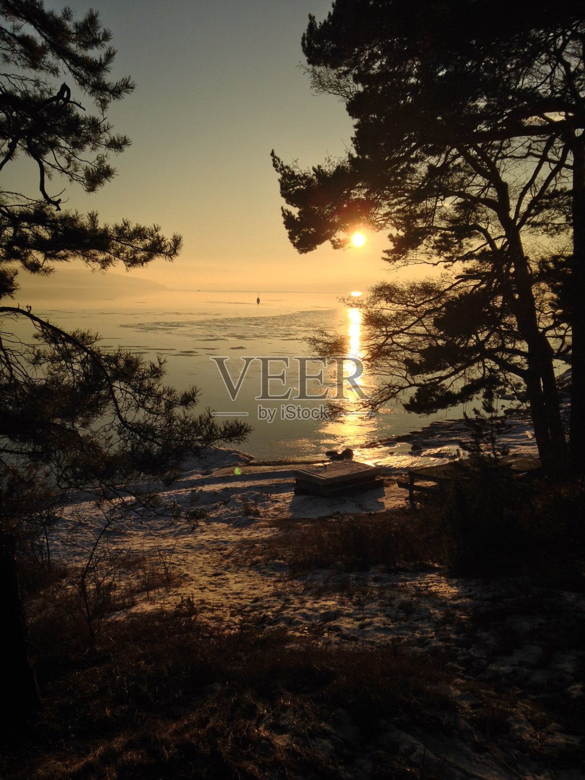 日落的海洋照片摄影图片