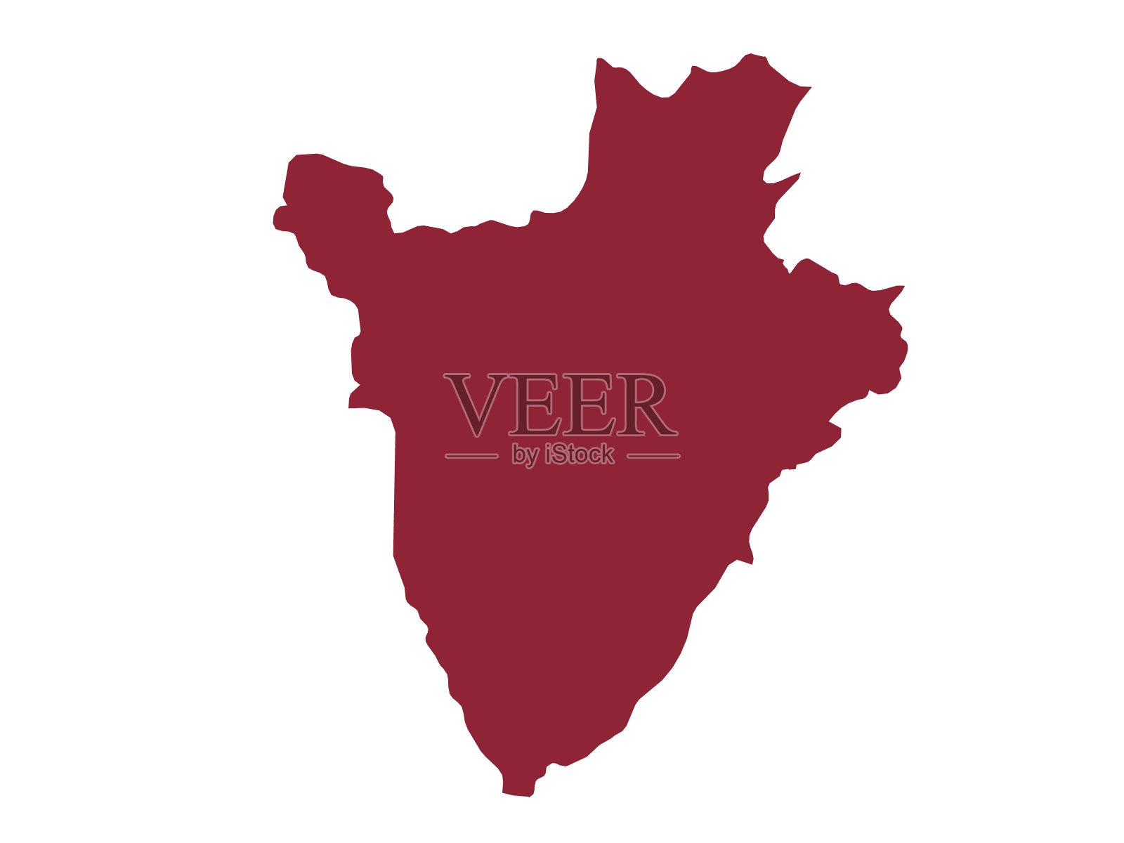 布隆迪地图插画图片素材