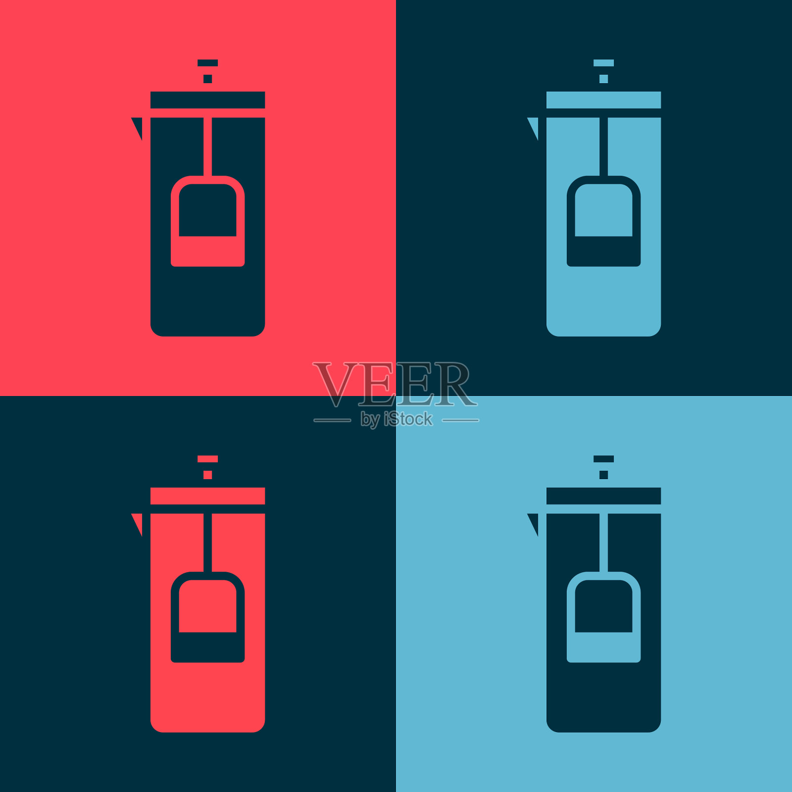 波普艺术法国媒体图标孤立的颜色图标素材