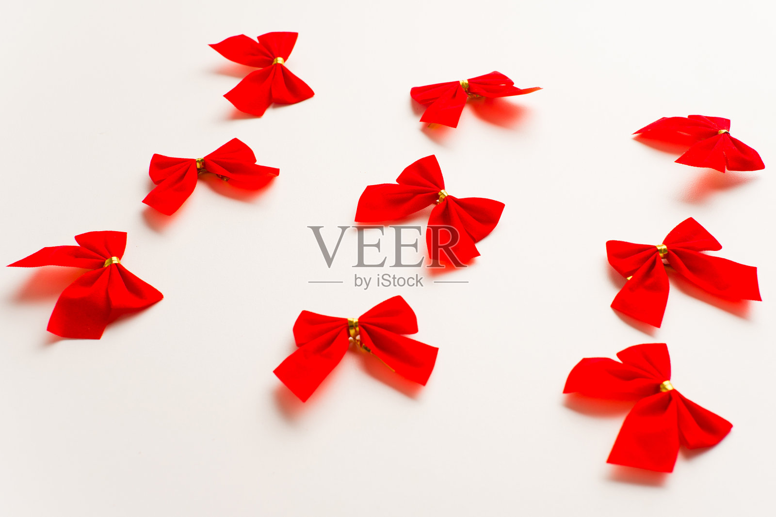 圣诞组成。圣诞礼物平躺，俯视图。照片摄影图片