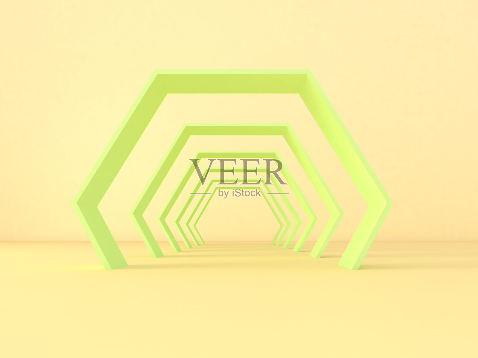 黄色绿色隧道照片摄影图片