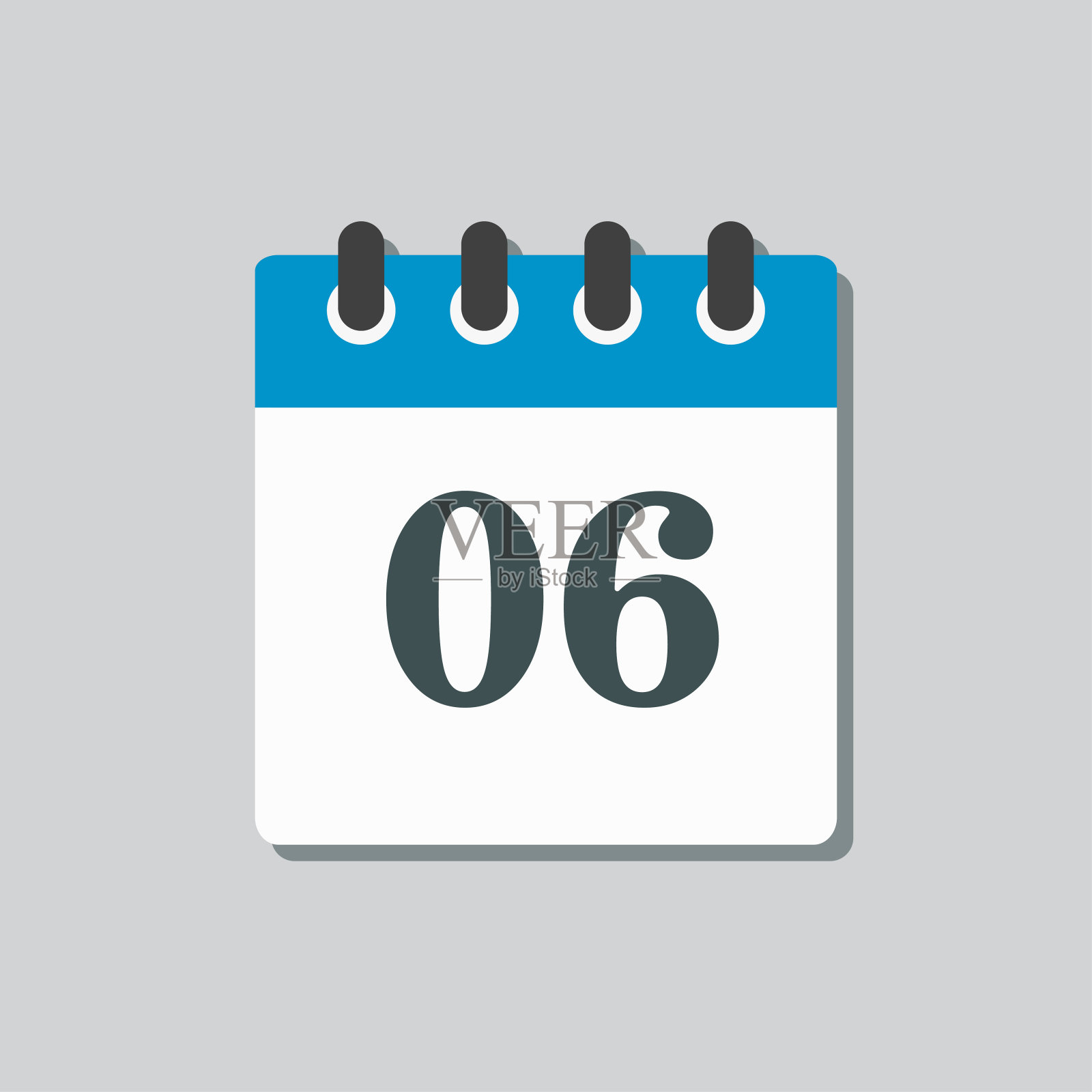 图标日历页日，模板日历日期- 6插画图片素材