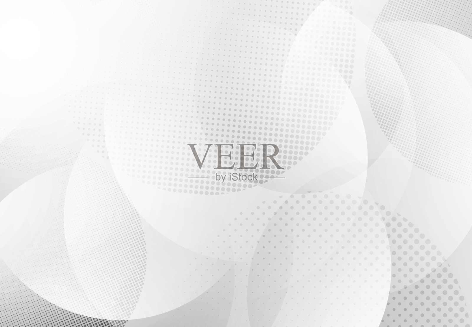 抽象技术白灰渐变圆模板与半色调背景设计。说明向量eps10插画图片素材