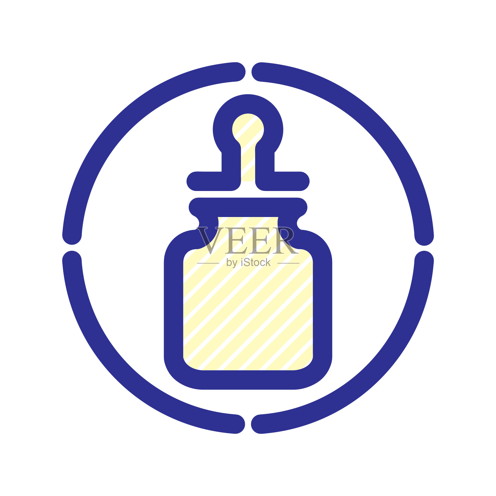 白色背景下的瓶子特写镜头插画图片素材