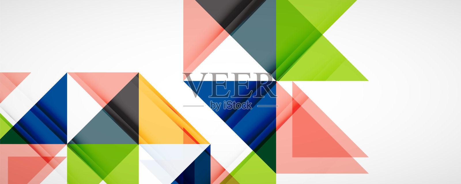 几何抽象背景。技术彩色三角形形状。矢量插图封面，横幅，传单和海报和其他设计插画图片素材