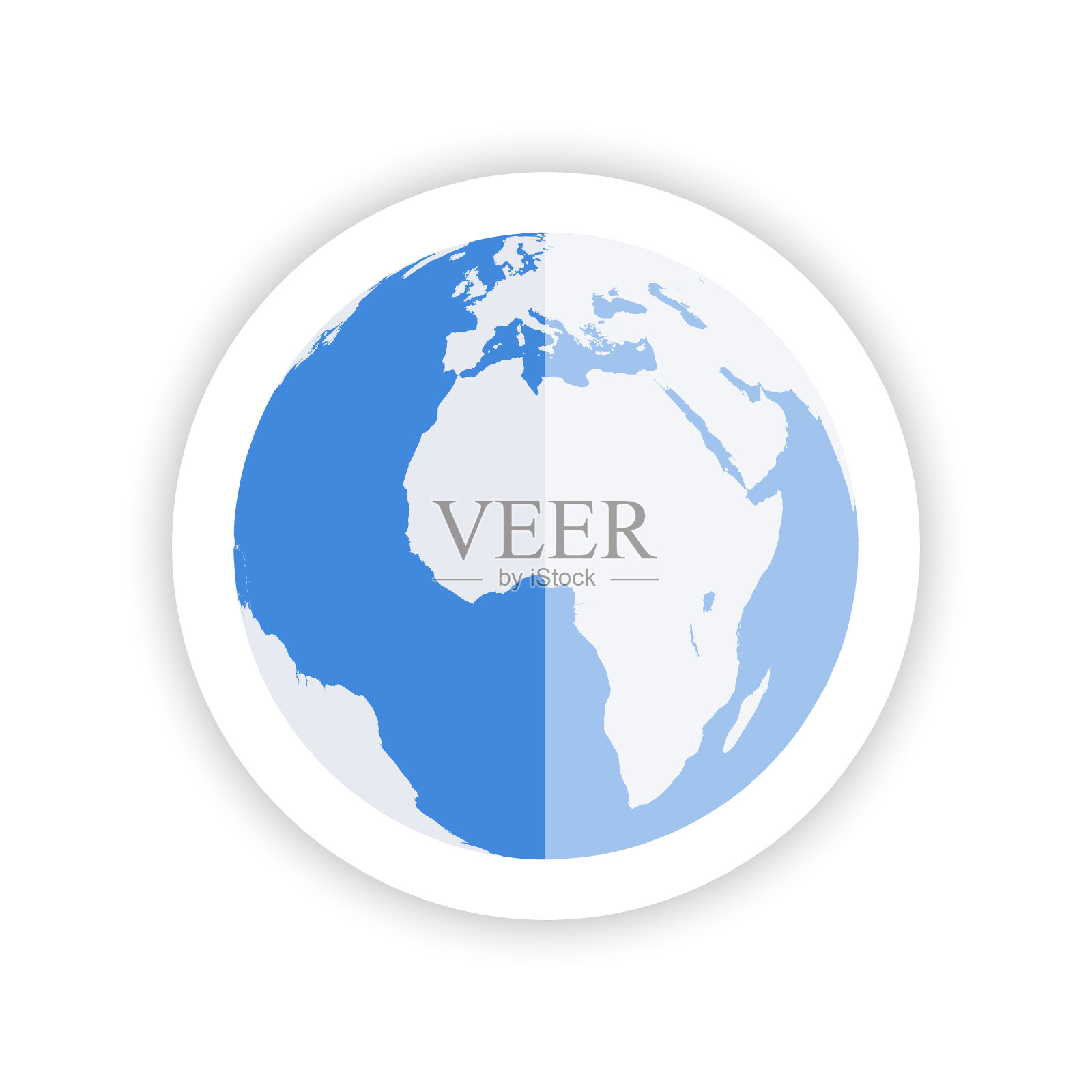 非洲全球地图插画图片素材