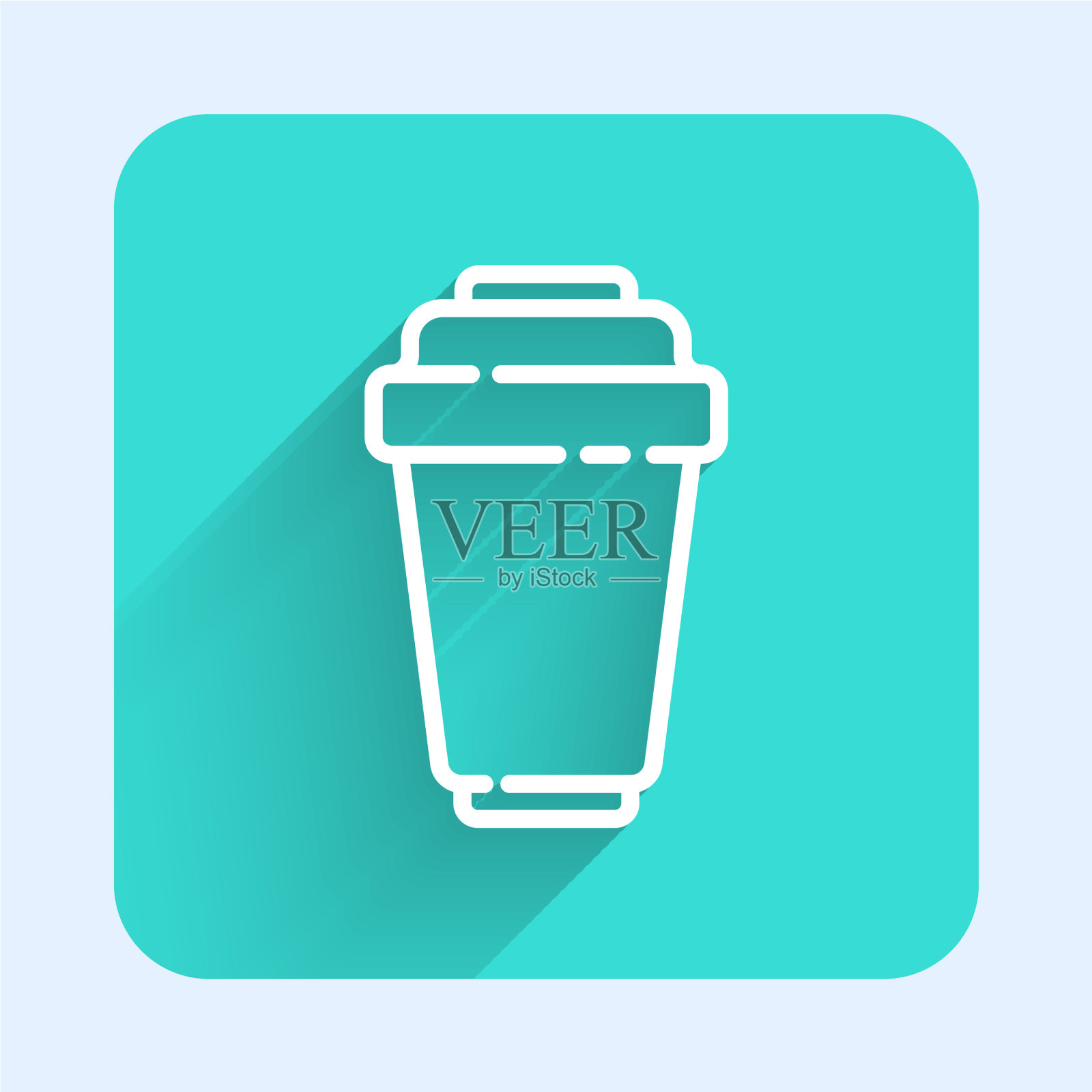 白线水滤筒图标隔离插画图片素材