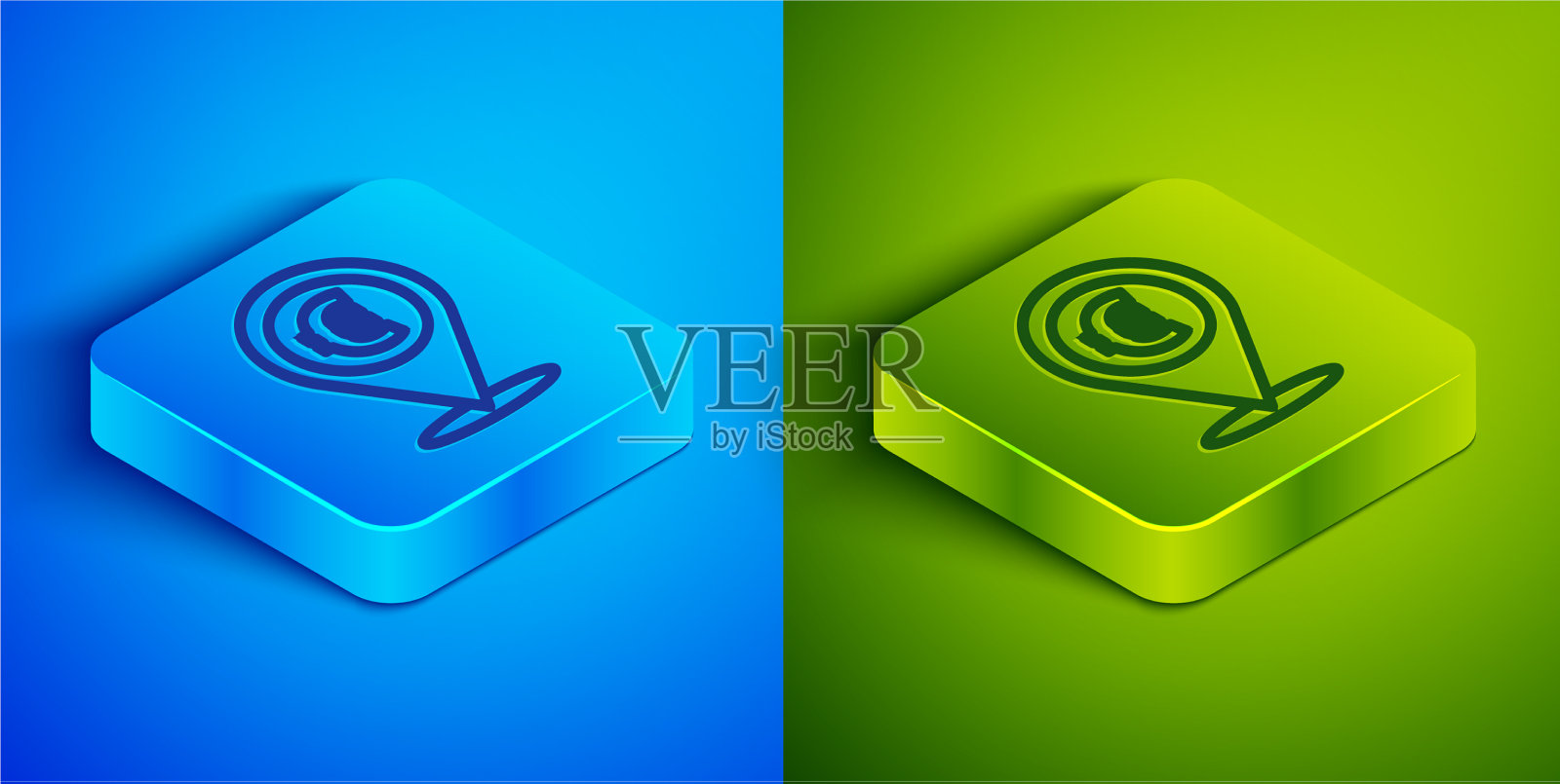 等距线现金定位销图标隔离图标素材