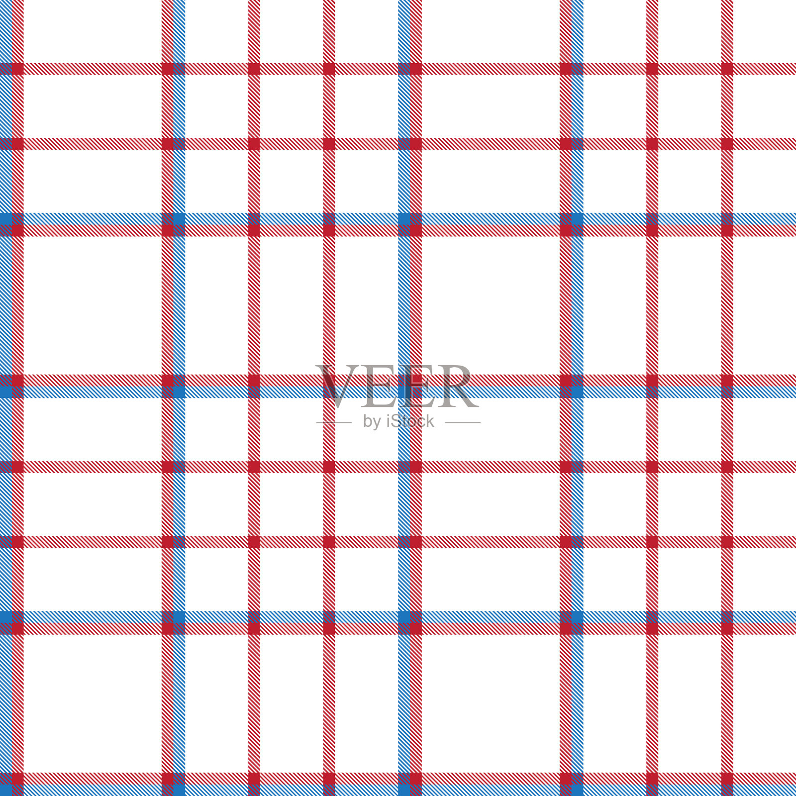 红色和海军格子呢无缝图案插画图片素材